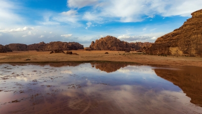 تبوك تتلألأ بلوحة مطرية نابضة بالحياة