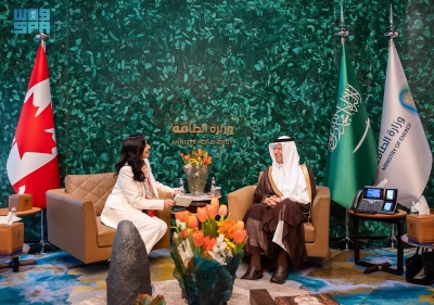 وزير الطاقة يستقبل وزيرة خارجية كندا في الرياض
