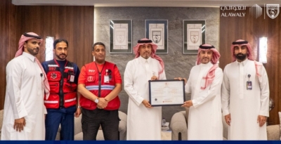 التعاون أول نادٍ يحصل على شهادة الامتثال لمعايير السلامة الإسعافية