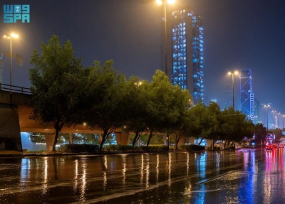 أمطار متفاوتة على الرياض
