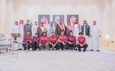 أمير الباحة يستقبل رئيس نادي قلوة بمناسبة التأهل للدرجة الثانية