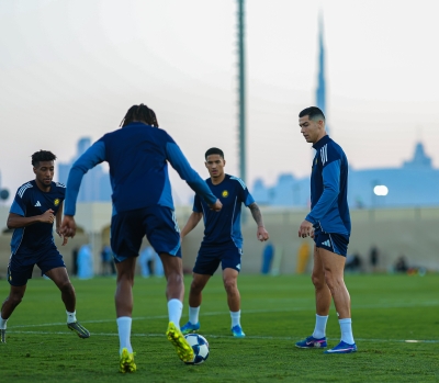 النصر يختتم تدريباته قبل مواجهة الوصل الإماراتي